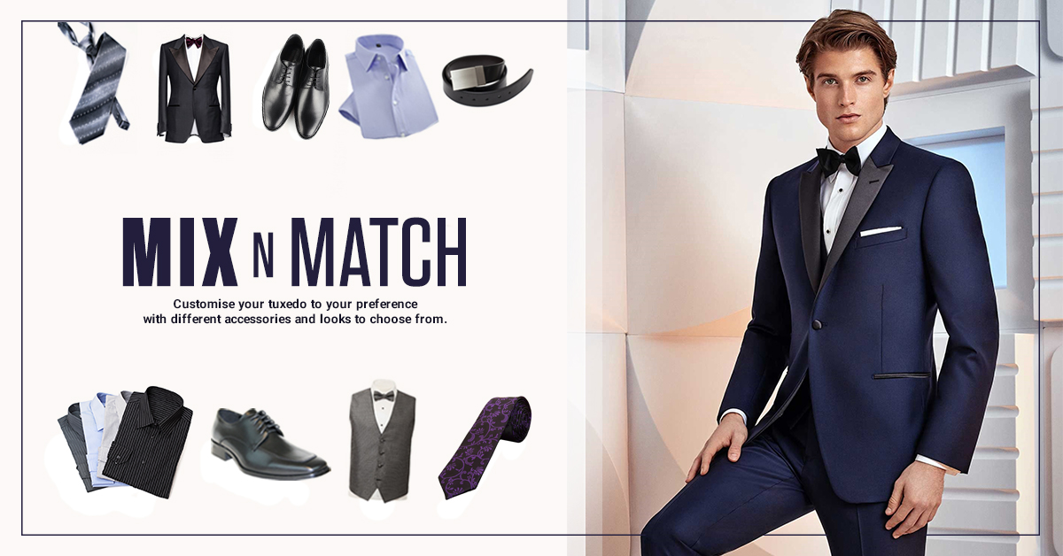 Get a Custom Look with a Mix n Match Tuxedo Rental Package!